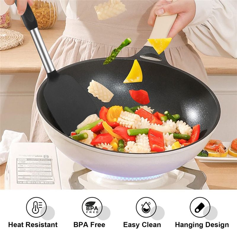 Silicone Spatula Set - A013 Silicone Cooking Spatulas and Spoons,