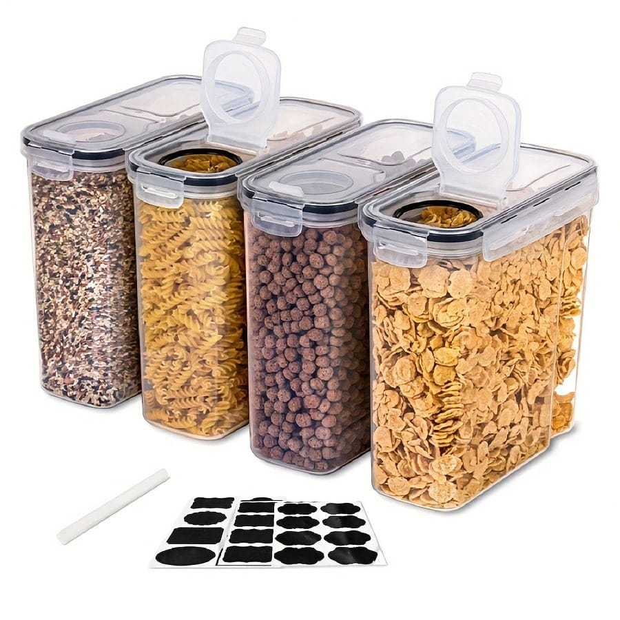 Kitchen Gadgets Organizer - 4 Pack Airtight Cereal & Dry