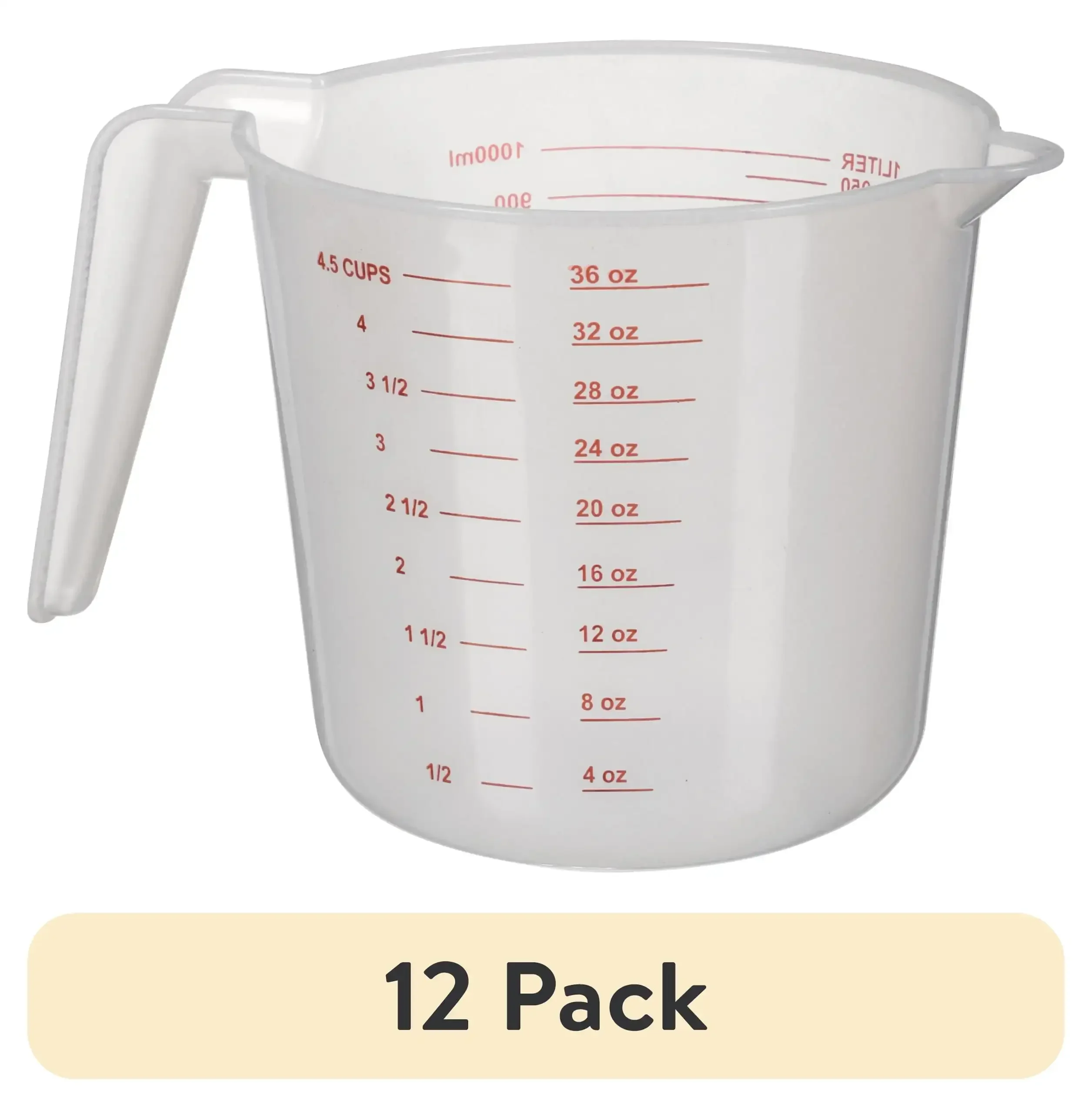 Silicone Spatula Set - (12 Pack) PP Plastic Measuring Cup,