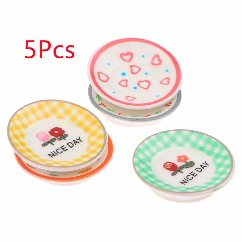 5Pcs 1/12 Dollhouse Mini Plate - Kitchen Gadgets Best 评论和价格
