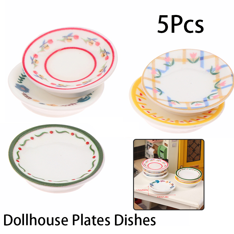 5Pcs 1/12 Dollhouse Mini Plate - Kitchen Gadgets Best 评论和价格