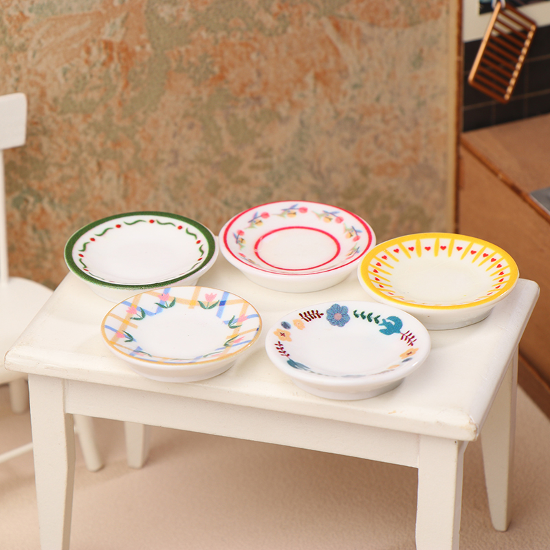 5Pcs 1/12 Dollhouse Mini Plate - Kitchen Gadgets Best 评论和价格