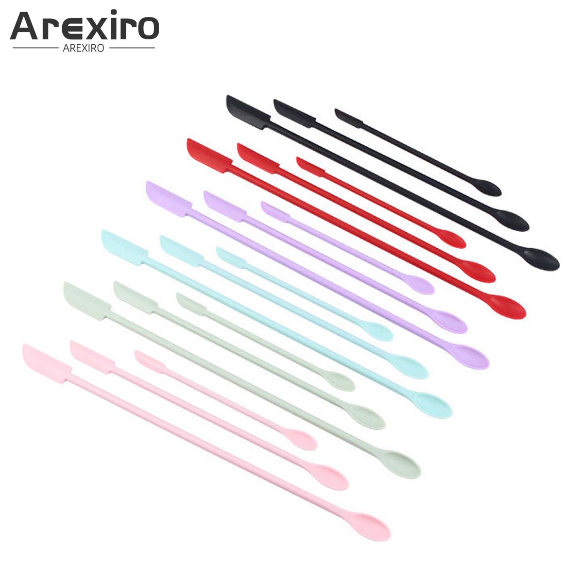 3Pcs Double End Silicone Makeu - Silicone Spatula Set 评论和价格