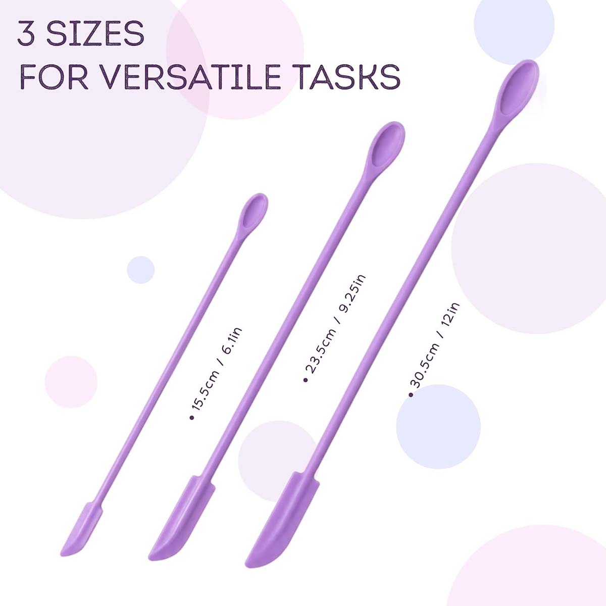 3Pcs Double End Silicone Makeu - Silicone Spatula Set 评论和价格