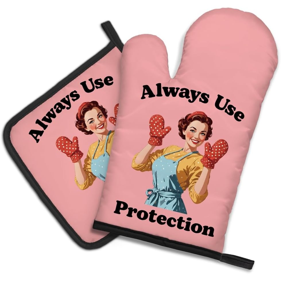 Always Use Protection Funny Ov - Funny Kitchen Gadgets Gifts 评论和价格