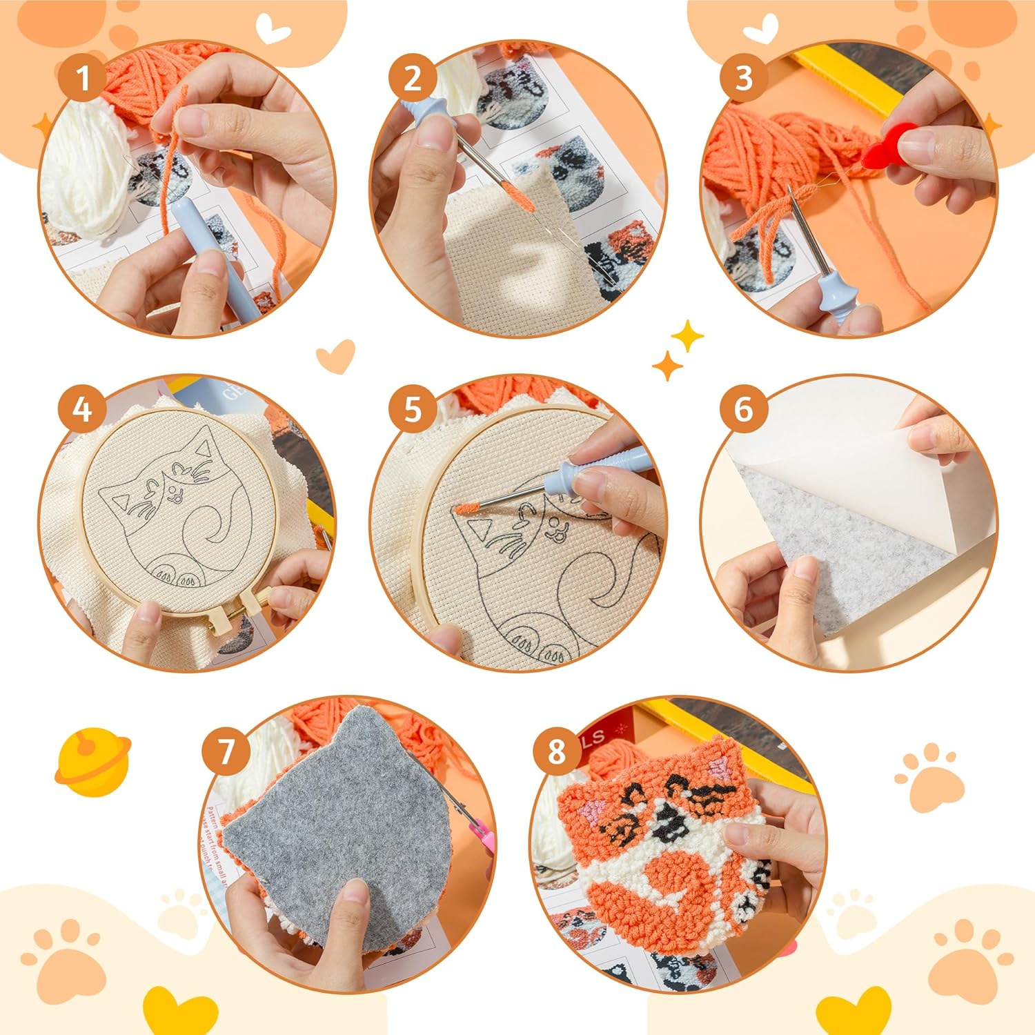 6pcs Punch Needle Embroidery K - Kitchen Gadgets Crossword 评论和价格