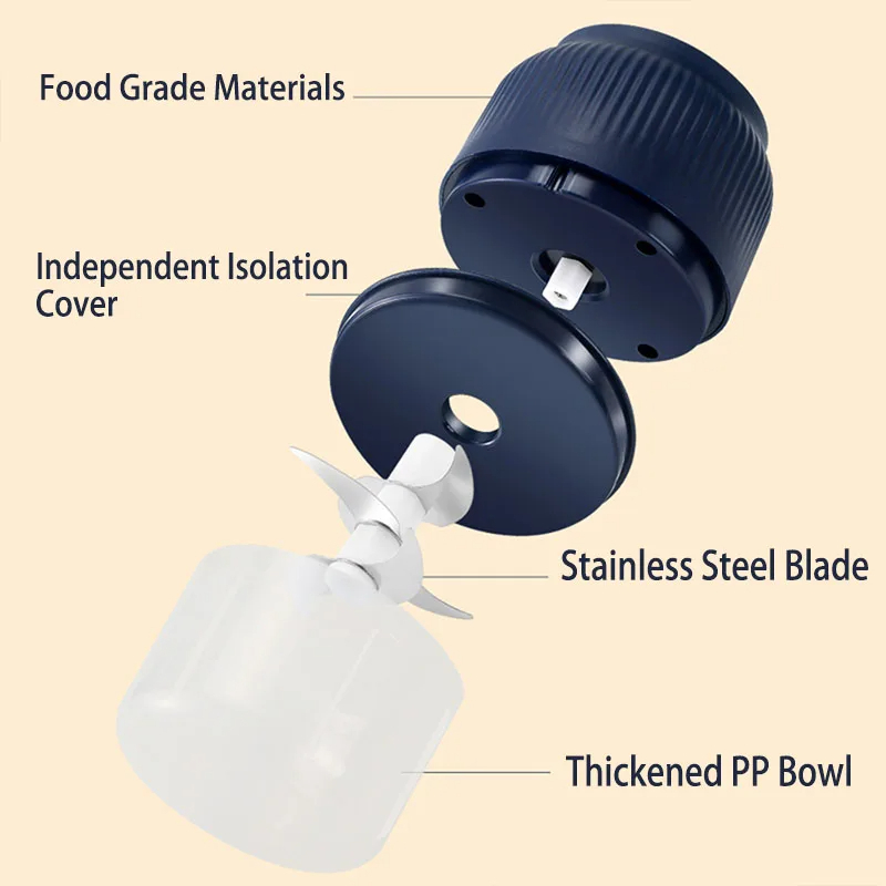 250ml Mini Wireless USB Rechar - Kitchen Gadgets Vegetable Chopper 评论和价格