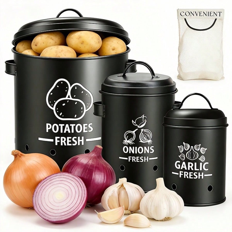Potato Onion Garlic Storage Bi - Kitchen Gadgets Organizer 评论和价格