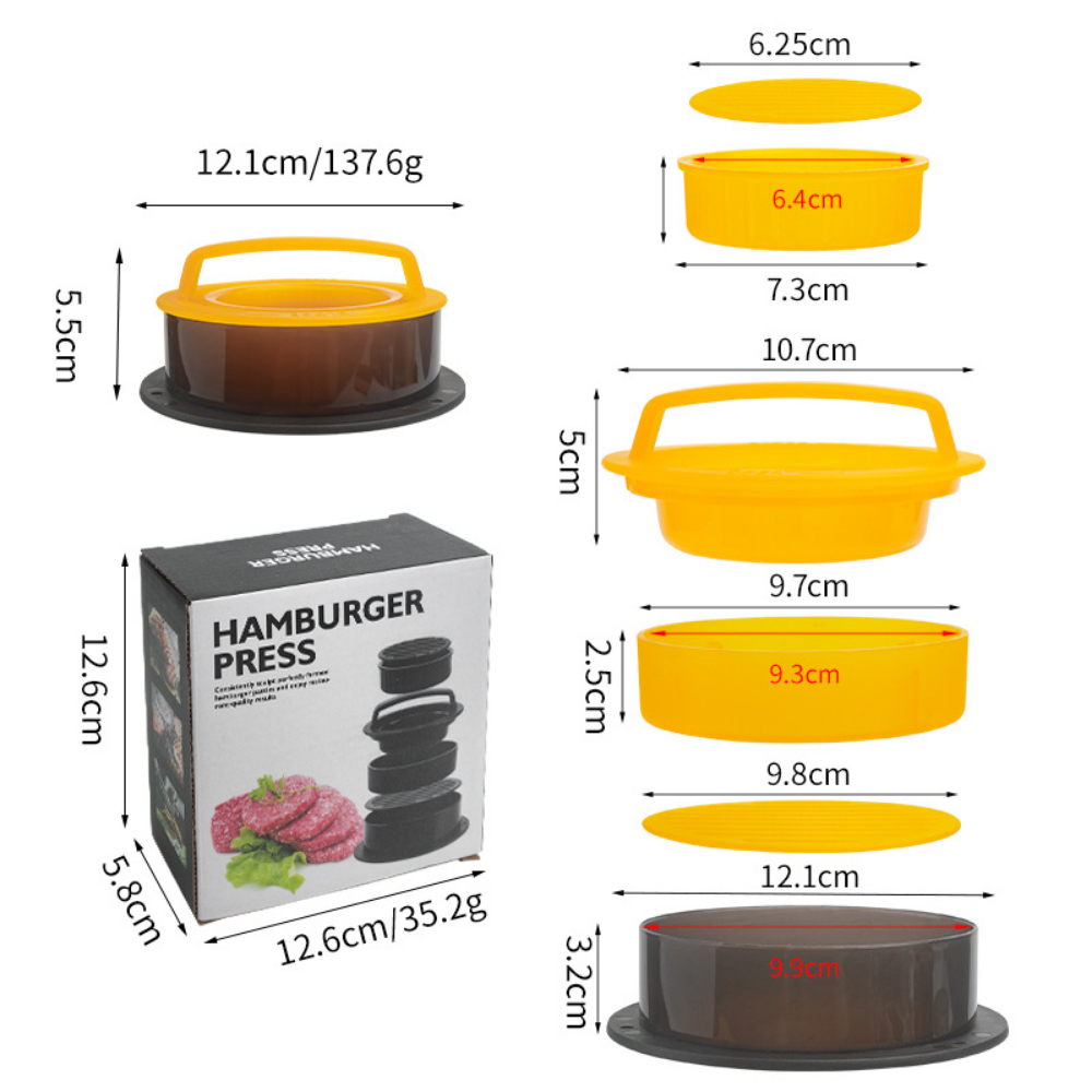 Round Hamburger Burger Press B - Kitchen Helper Gadgets 评论和价格