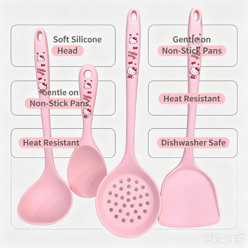 Anime Cute Print 4Pcs Silicone - Silicone Spatula Set 评论和价格