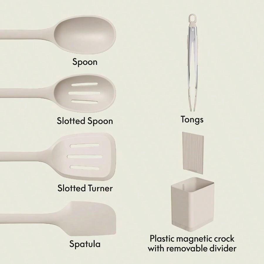 6-Piece Slate Silicone Kitchen - Silicone Spatula Set 评论和价格