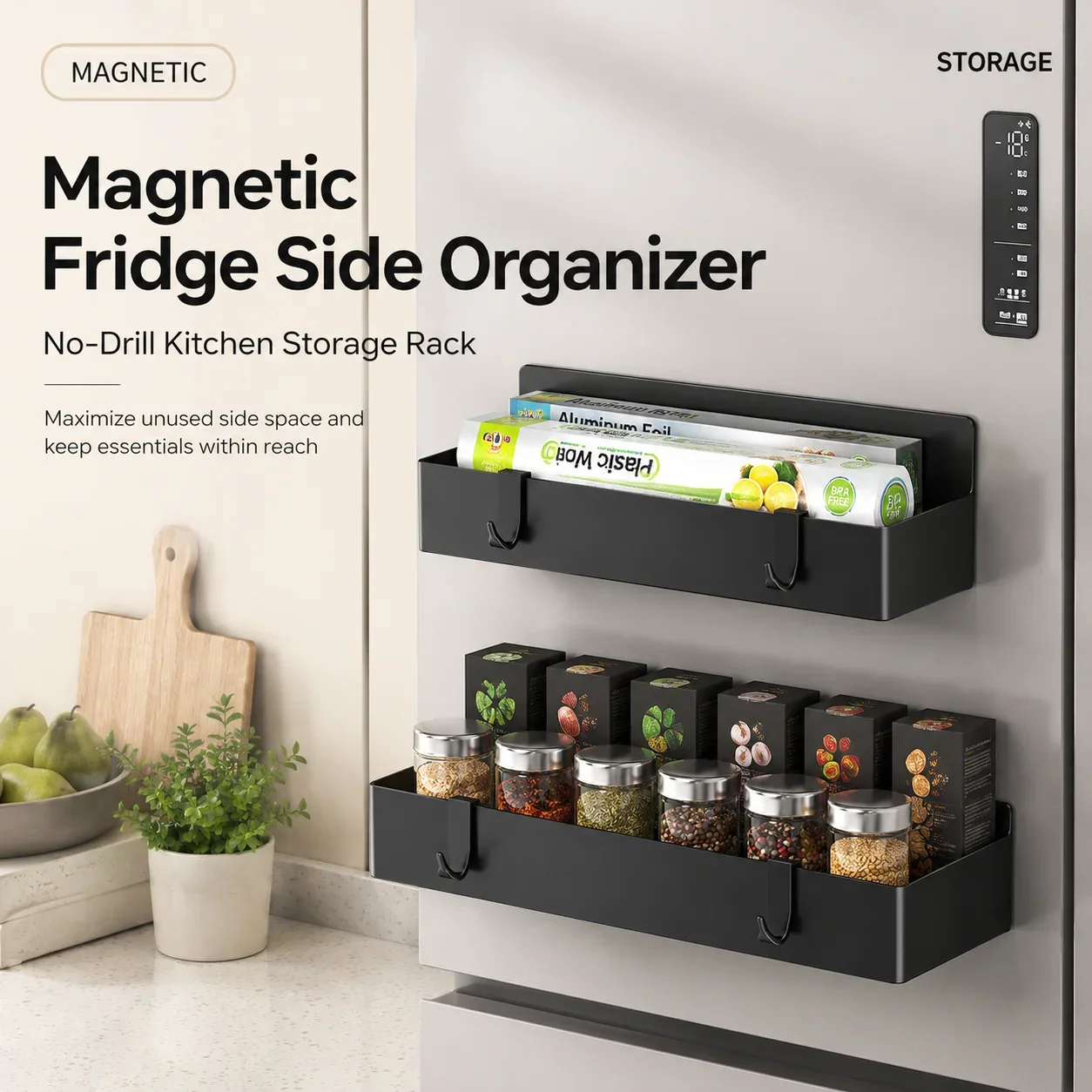 Magnetic Refrigerator Storage  - Kitchen Gadgets Organizer 评论和价格