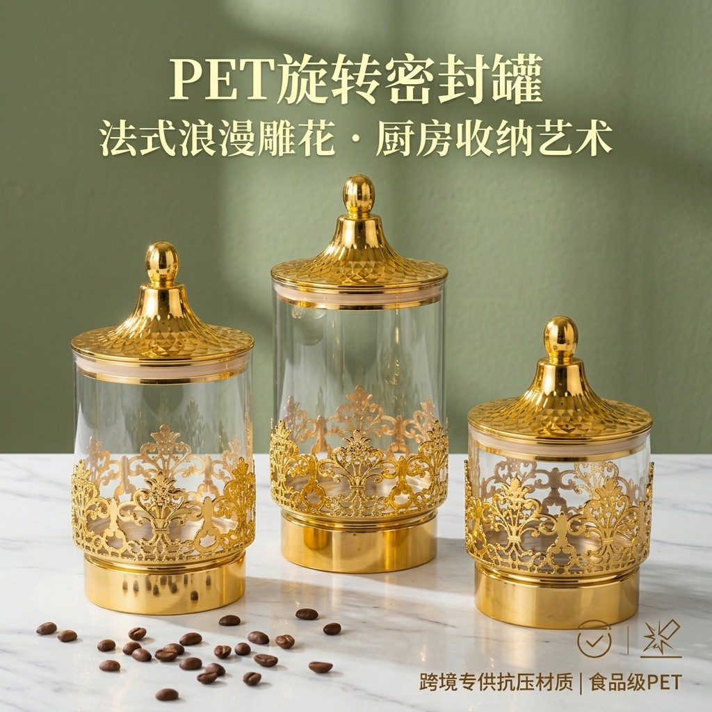 European Transparent Gold-plat - Kitchen Gadgets Organizer 评论和价格