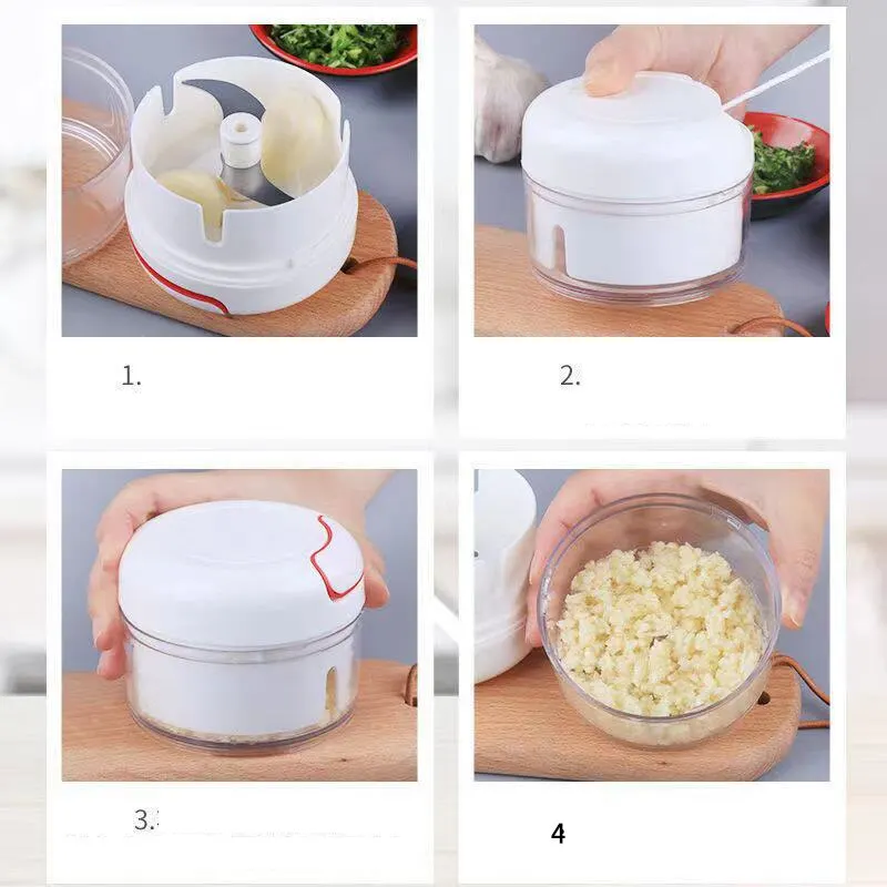 Plastic Garlic Crusher Press V - Kitchen Gadgets Vegetable Chopper 评论和价格