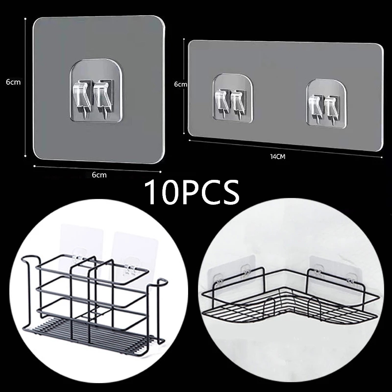 10PCS Transparent Hanging Shel - Kitchen Gadgets Rack Storage 评论和价格