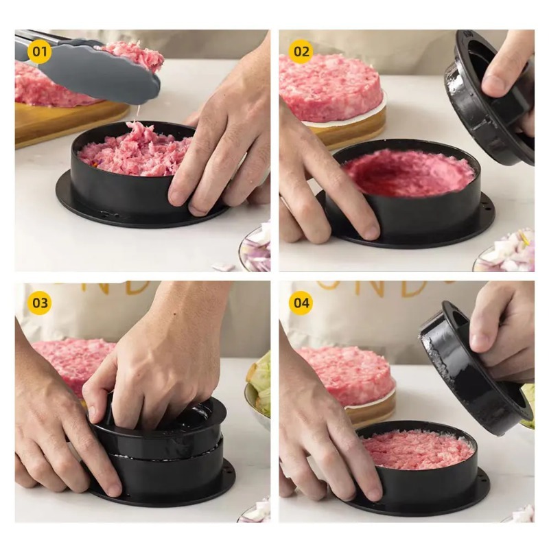 Round Hamburger Burger Press B - Kitchen Helper Gadgets 评论和价格
