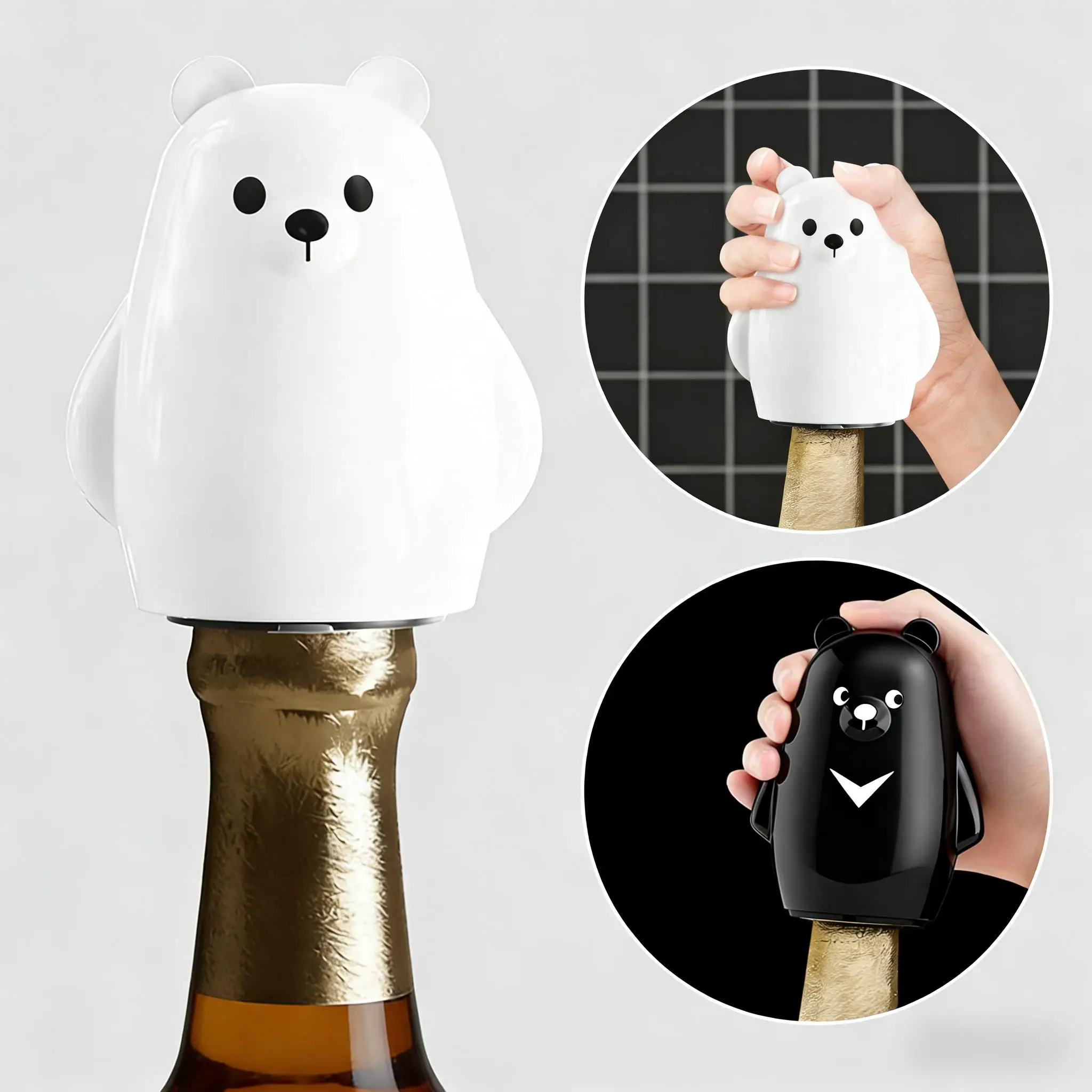 Cute Black & White Bear Bottle - Kitchen Gadgets Gift Ideas 评论和价格