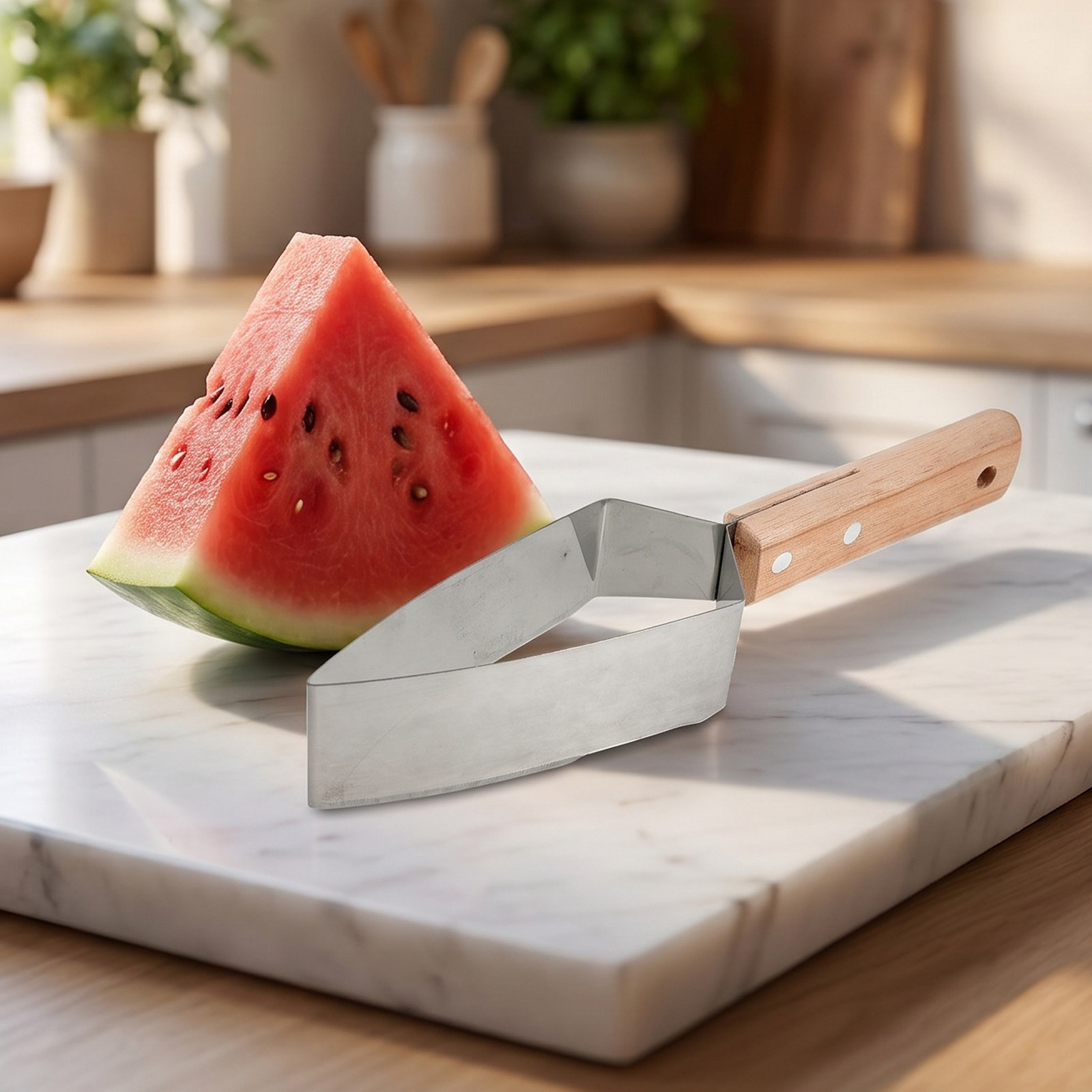 Stainless Steel Triangle Water - Watermelon Slicer Cutter 评论和价格
