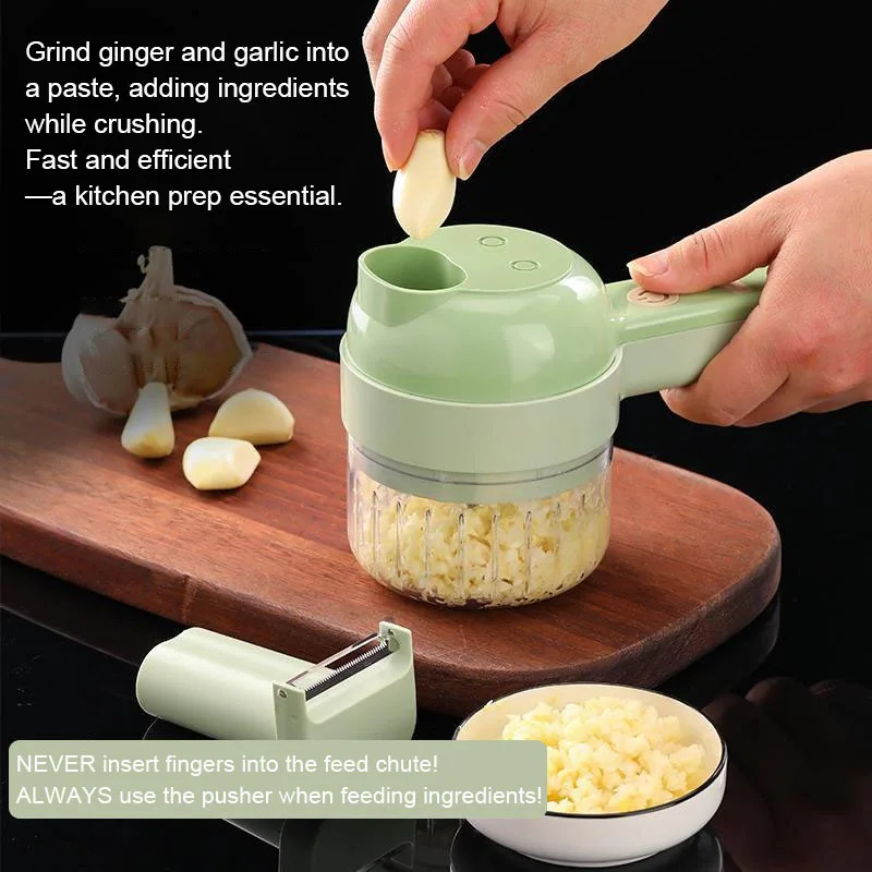 4 IN 1 Electric Vegetable Cutt - Kitchen Gadgets Vegetable Chopper 评论和价格