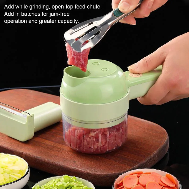 4 IN 1 Electric Vegetable Cutt - Kitchen Gadgets Vegetable Chopper 评论和价格