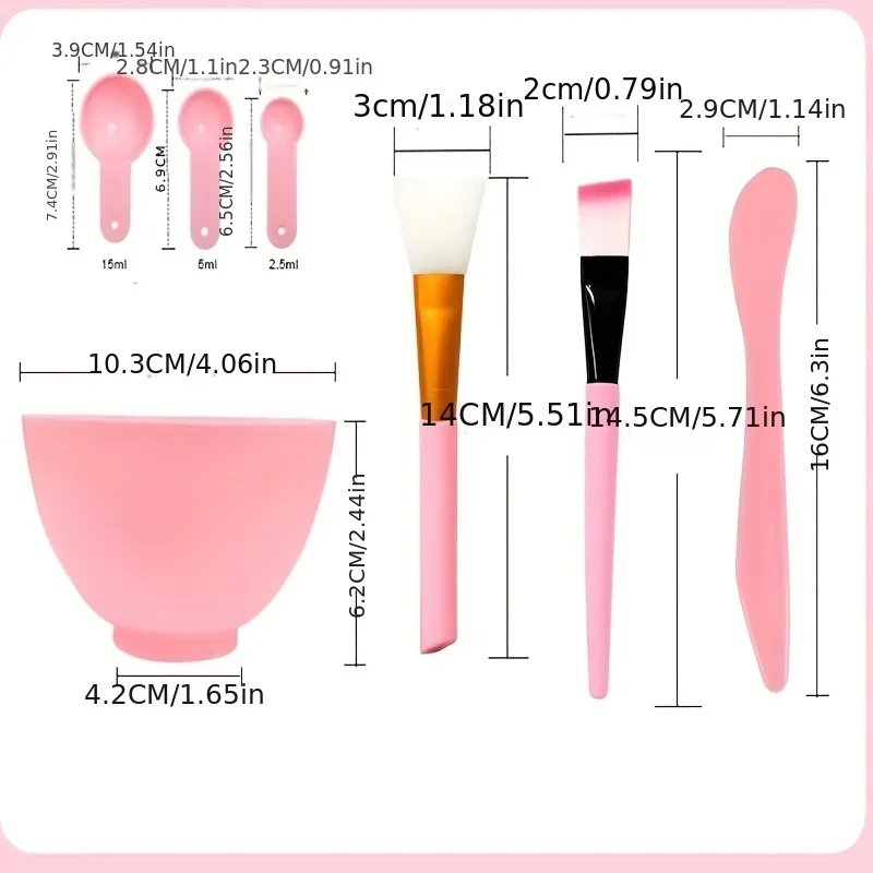 Face Mask Mixing Bowl Set, 7 I - Silicone Spatula Set 评论和价格