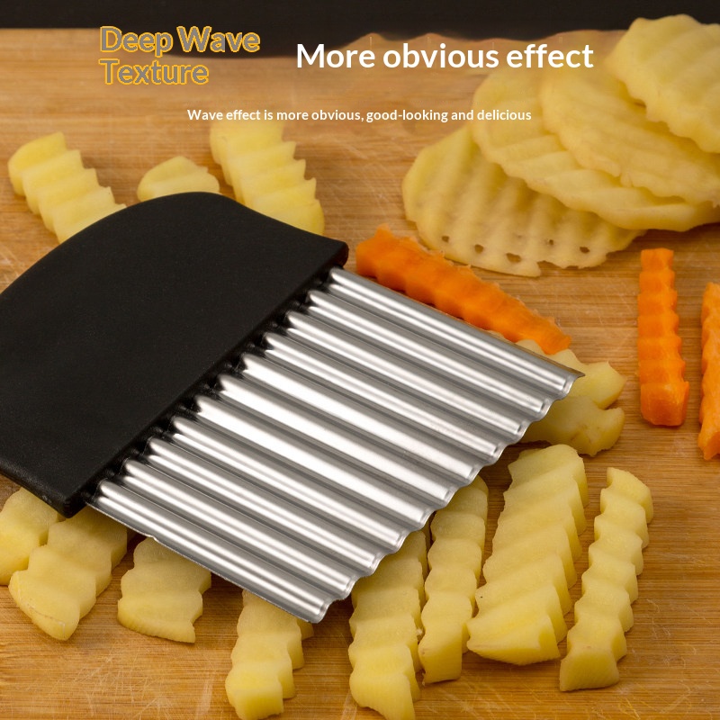 Stainless Steel Crinkle Cutter - Kitchen Gadgets Vegetable Chopper 评论和价格