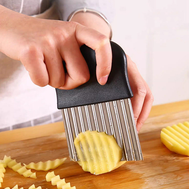 Stainless Steel Crinkle Cutter - Kitchen Gadgets Vegetable Chopper 评论和价格